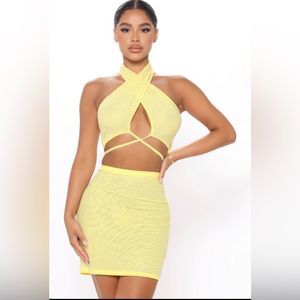 Fashion Nova in my orbit mini skirt set